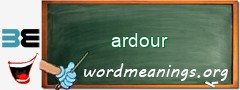 WordMeaning blackboard for ardour